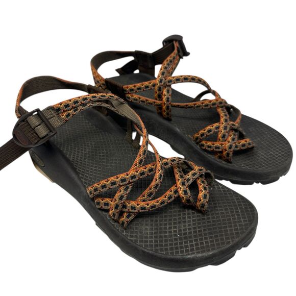 Chaco Shoes - Chaco Zx/2 Brown Aztec Print Strappy Adjustable Sandals Vibram Soles Women 8